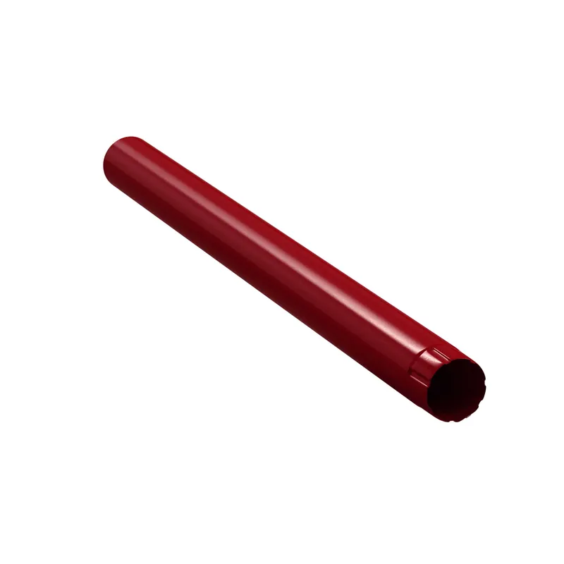 BILKA GLOSSY Verlengstuk regenpijp | 100mm | 1 m | RAL 3011 Bruinrood | Tweezijdig glossy gecoat