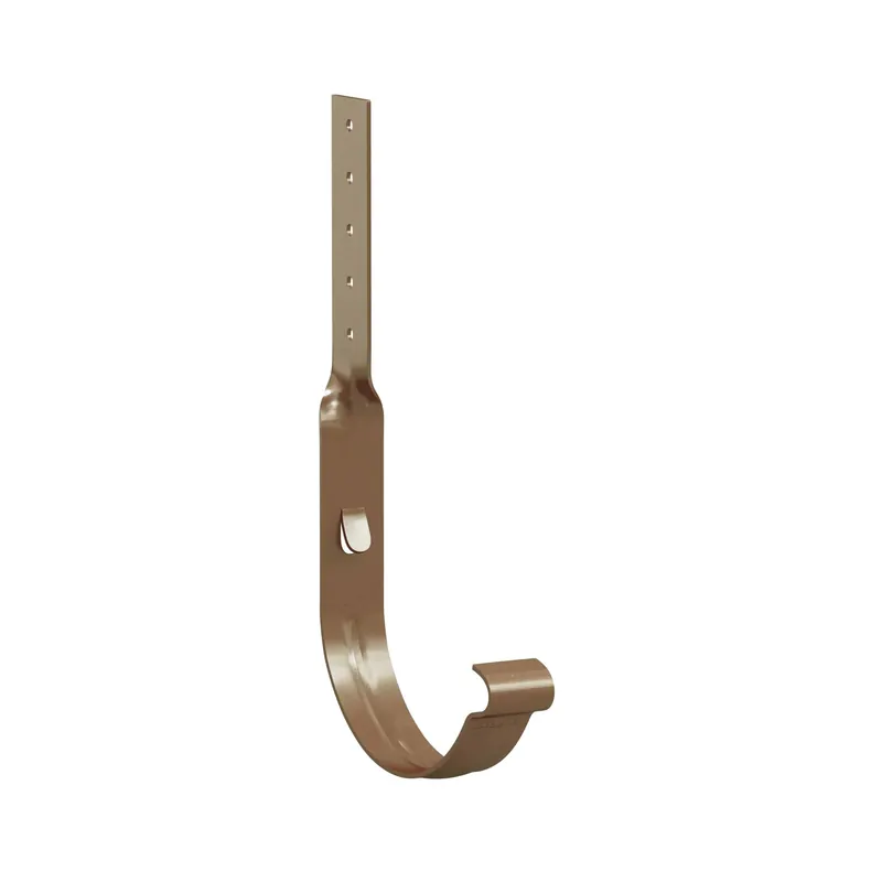 BILKA GLOSSY Goothaak gedraaid | 150mm | RAL 8003 Kleibruin | Tweezijdig glossy gecoat