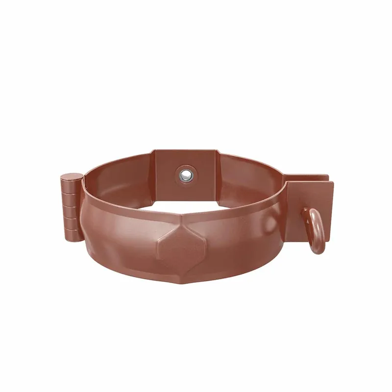 BILKA GLOSSY Pijpklem | 100mm | RAL 8004 Koperbruin | Tweezijdig glossy gecoat