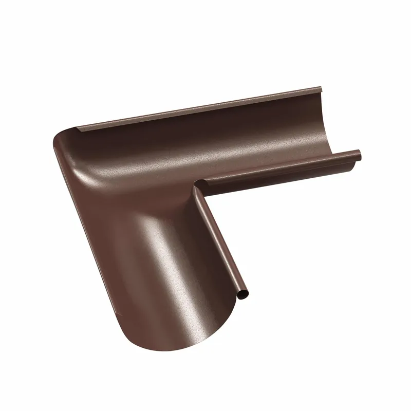 BILKA GLOSSY Binnenhoek dakgoot | 150mm | RAL 8017 Chocoladebruin | Tweezijdig glossy gecoat
