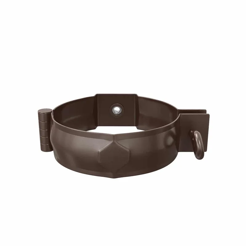 BILKA GLOSSY Pijpklem | 100mm | RAL 8017 Chocoladebruin | Tweezijdig glossy gecoat