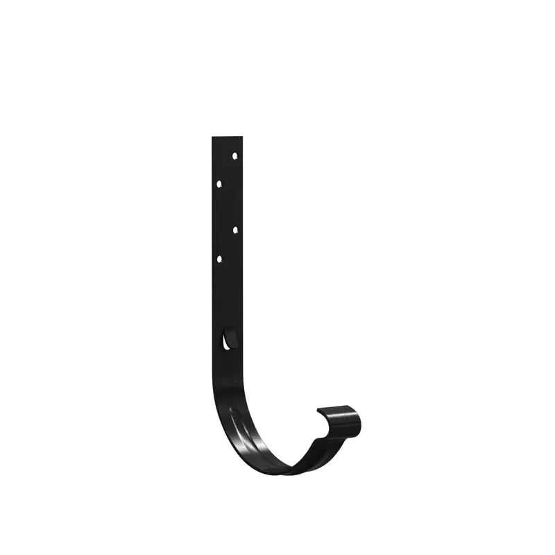 BILKA GLOSSY Goothaak 160mm | 125mm | RAL 9005 Zwart | Tweezijdig glossy gecoat