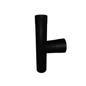 aluminium t-stuk, 72 graden, zwart