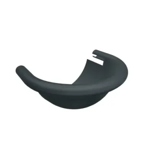 mastgoot aluminium antraciet, kopschot rond model