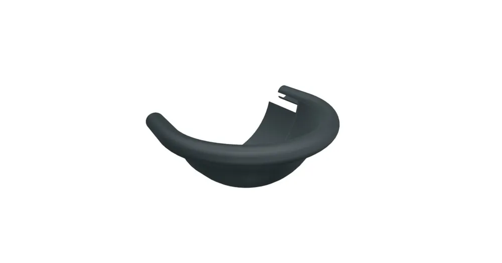 mastgoot aluminium antraciet, kopschot rond model