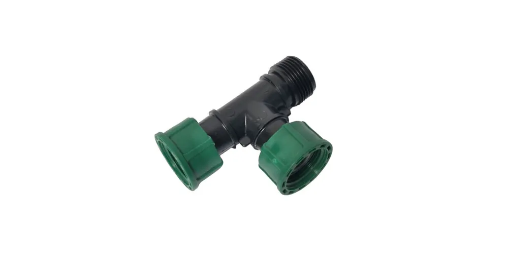 waterverdeler t-stuk, buitendraad x 2x wartel