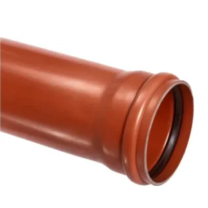 pvc buis rubber manchet roodbruin, per lengte