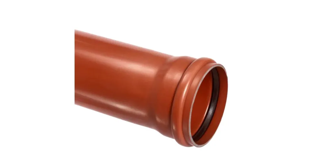 pvc buis rubber manchet roodbruin, per lengte