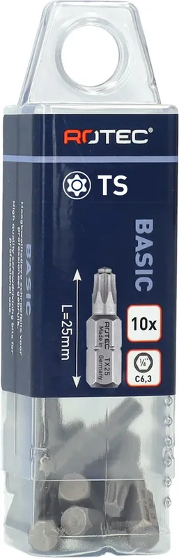 SCHROEFBIT MET STIFT, C6.3, T30SX25 VERPAKT PER 10 / VOLGENS