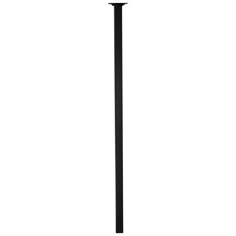 MEUBELPOOT VIERKANT 25X25MM, 75CM, ZWART