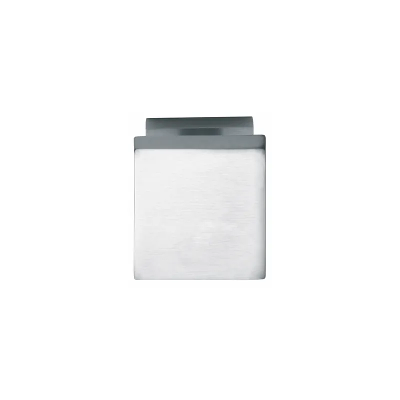 VOORDEURKNOP VIERKANT 65X65MM OP ACHTERPLAAT 55X55MM CHROOM MAT