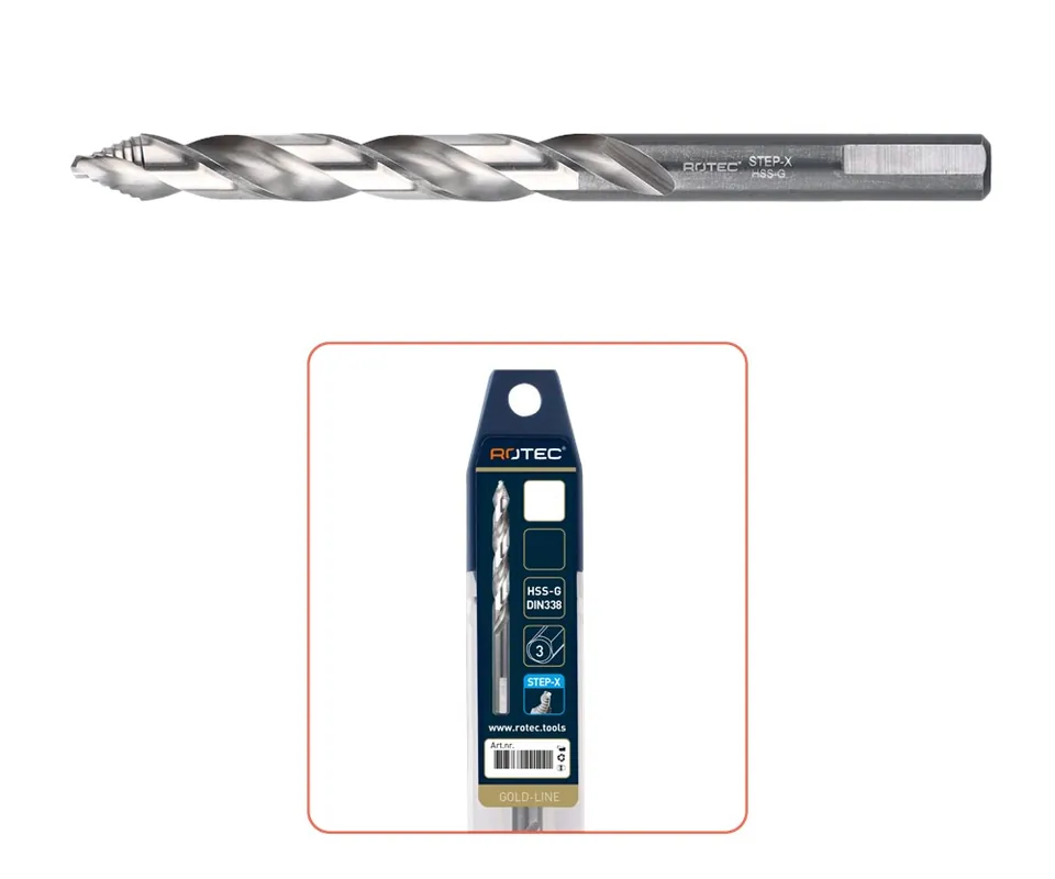 HSS-G SPIRAALBOOR 'STEP-X', DIN 338, ø7,0