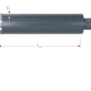 DIAMANTBOOR GRIJS, DROOG, 1.1/4", 10 SEGM., ø132X300
