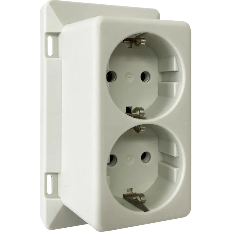DEKSEL MET DUBBEL STOPCONTACT RA VOOR LASDOOS HAF 3611