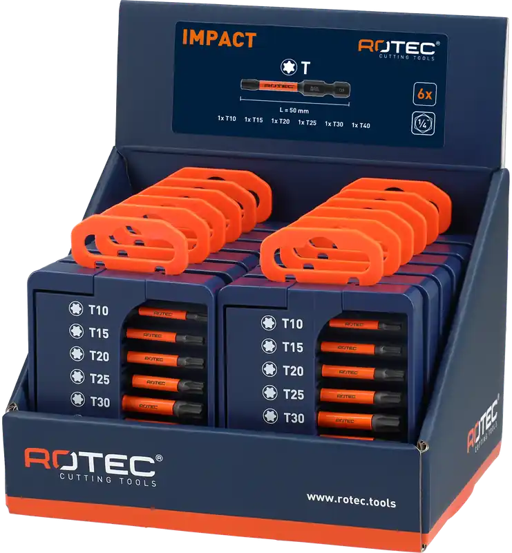BITSET IMPACT 6-DELIG E6,3 X 50MM TORX