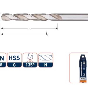 HSS-G SPIRAALBOOR, DIN338, TYPE N, OPTI-LINE, ø5,5