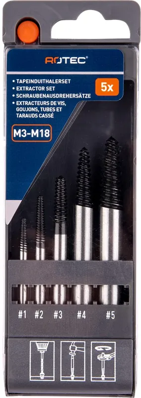 TAPEINDUITHALERSET, 5-DLG., M3-M18 (NO.1-5) IN PVC CASSETTE