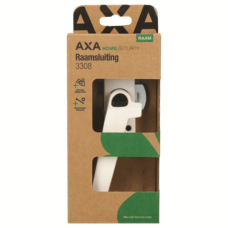 RAAMSLUITING/3308/DRUKKNOP/+SLUITKOM//LINKS/WIT/CONS.VERP.