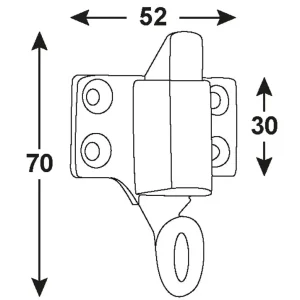TUIMELRAAMSLUITING 70X52X30 SB BVZ