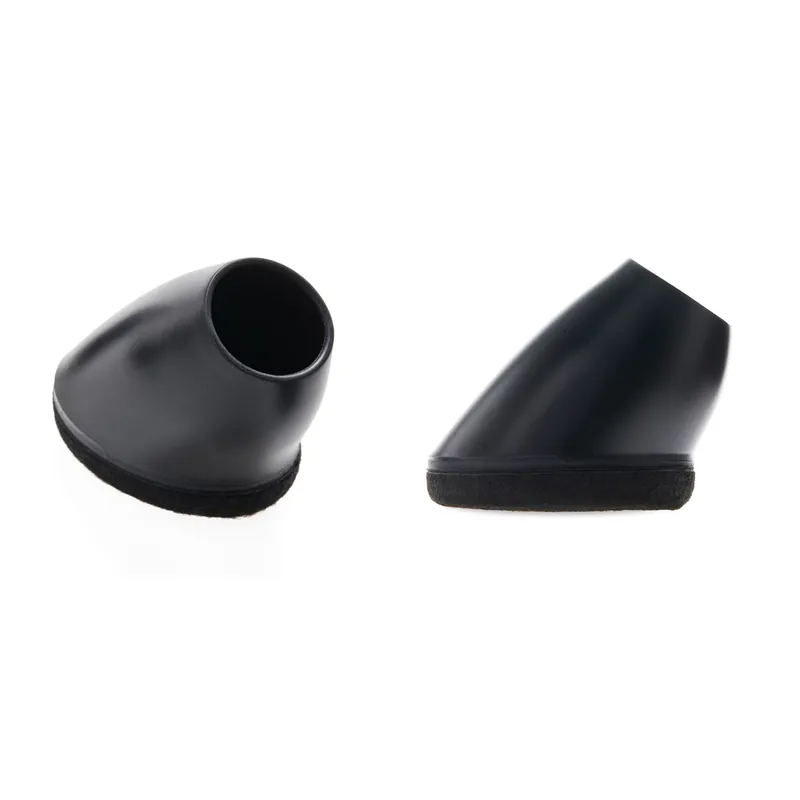 STOELPOOTDOP MET VILT FINN OVAAL SCHUIN 45 X 30 MM ZWART 8 ST