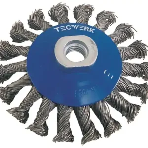 STAALDRAADBORSTEL D. 100 MM DRAADDIKTE 0,5 MM STAAL 13 MM 12500 MIN-¹ TECWERK