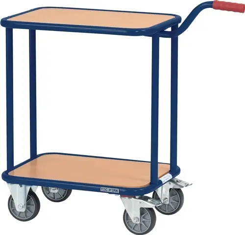 ROLLER MET HANDGREEP L600XB450MM 2 PLATEN VAN SPAANPLAAT DUIFBLAUW, RAL 5014 TOT
