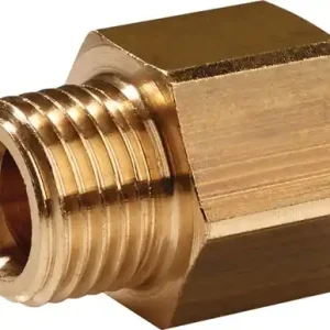 REDUCEERNIPPEL MESSING BUITENDRAAD G 1/4INCH BINNENSCHROEFDRAAD G 3/8 INCH TW