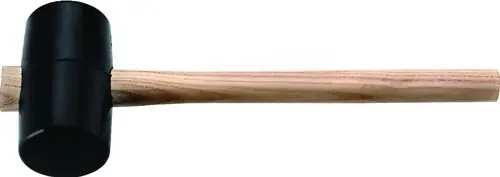 RUBBERHAMER HOOFD-D. 64 MM KOPLENGTE 113 MM ZWART ESSENHOUT 90 SHORE A VLAKKE BA
