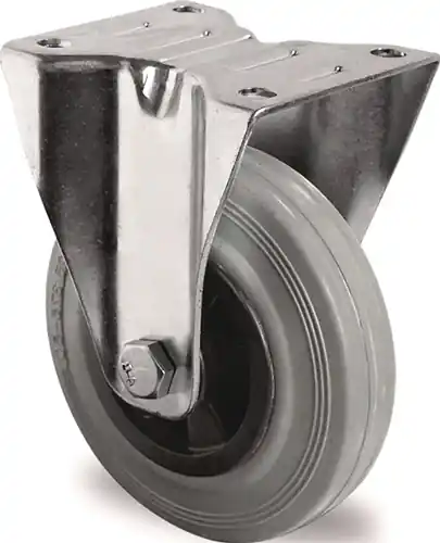 BOKWIEL 100 MM 75 KG VOLLEDIG VAN RUBBER 105 X 80 MM POLYPROPYLEEN TECWERK