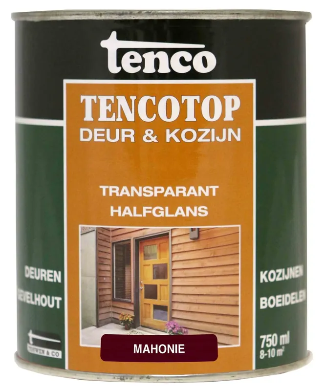 TENCOTOP DEUR & KOZIJN TRANSPARANT MAHONIE 0,75
