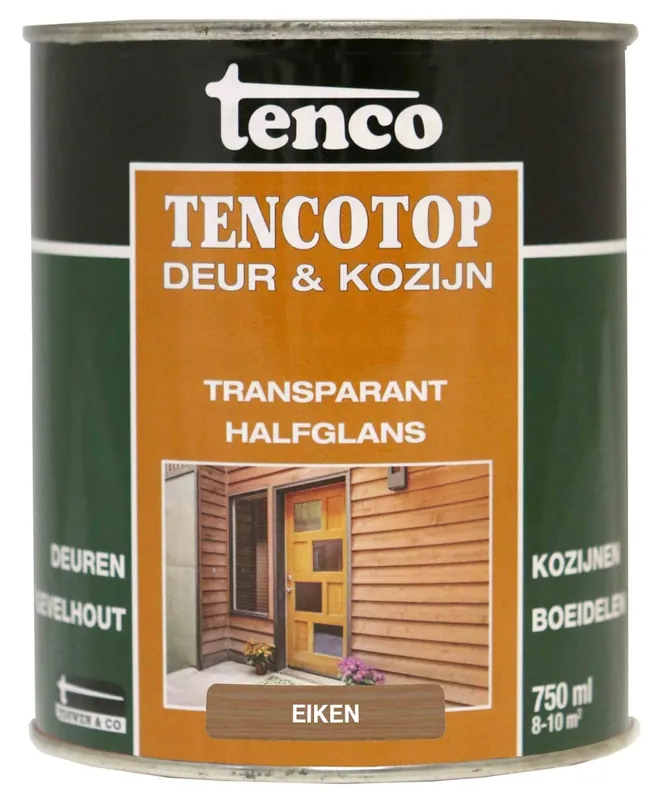 TENCOTOP DEUR & KOZIJN TRANSPARANT EIKEN 0,75