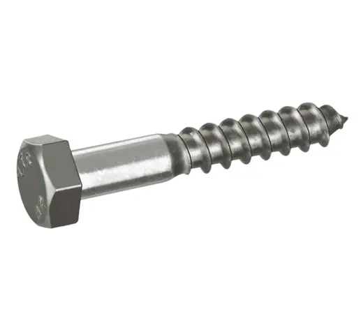 HOUTDRAADBOUT RVS-A2 SW-13 DIN571 8X120