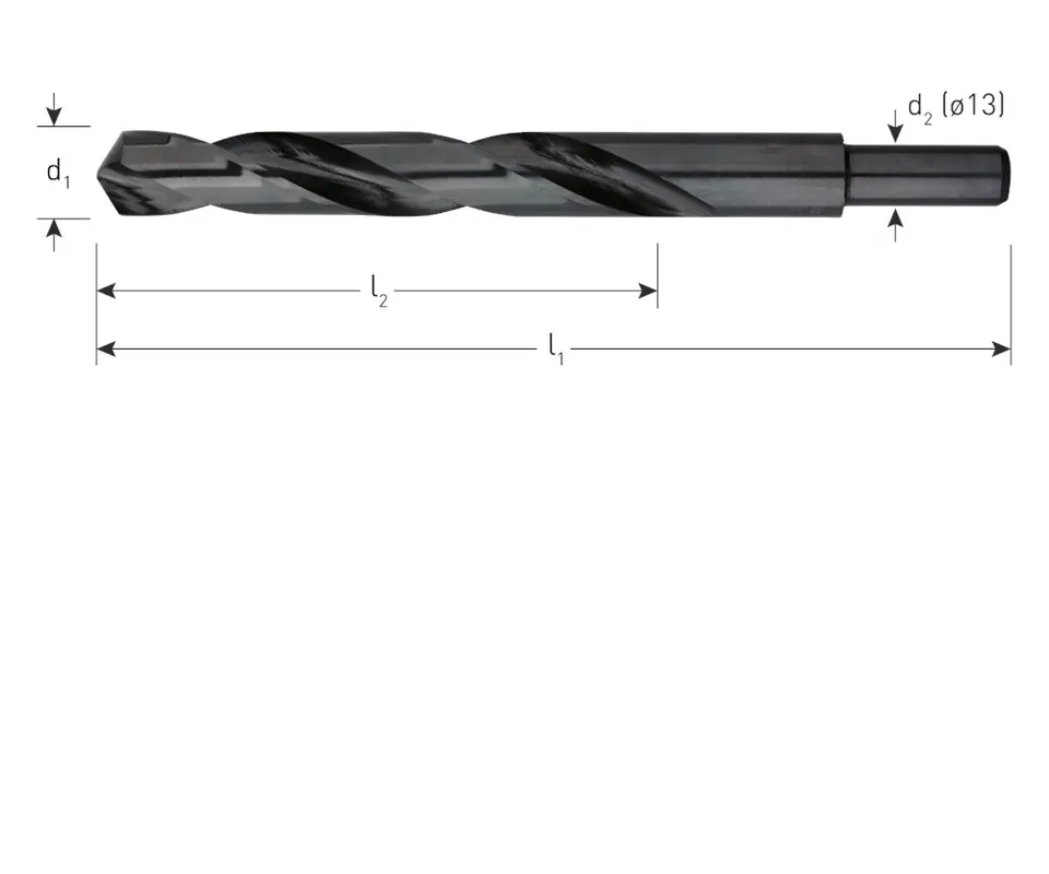 HSS-R SPIRAALBOOR, DIN 338, TYPE N, D2=13, ø23,0
