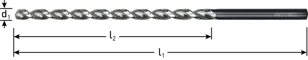 HSS-E SPIRAALBOOR, DIN 1869, TYPE TLS1000, ø11,0X365