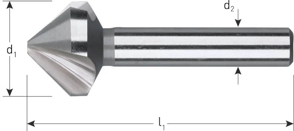 HSS-G VERZINKFREES 90°, DIN 335C, ø6,3 (M3)