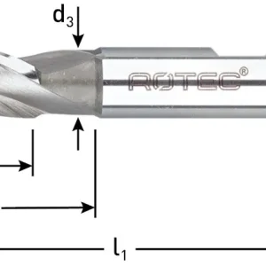 HSS-E UNIVERSEELFREES, DIN 884, KORT, ONGECOAT, ø9
