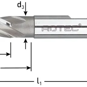HSS-E VINGERFREES, DIN 844, KORT, ONGECOAT, ø9