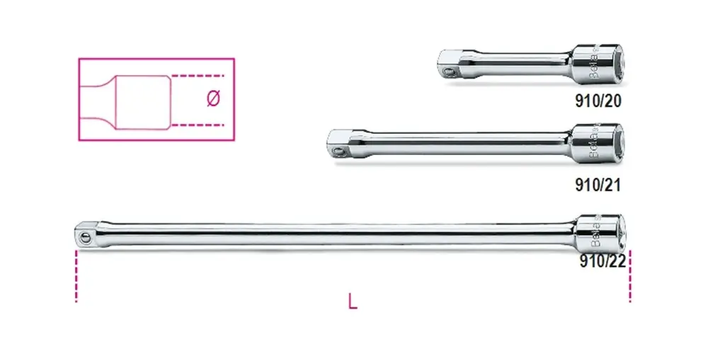 BETA 910/21-3/8" VERLENGSTUKKEN