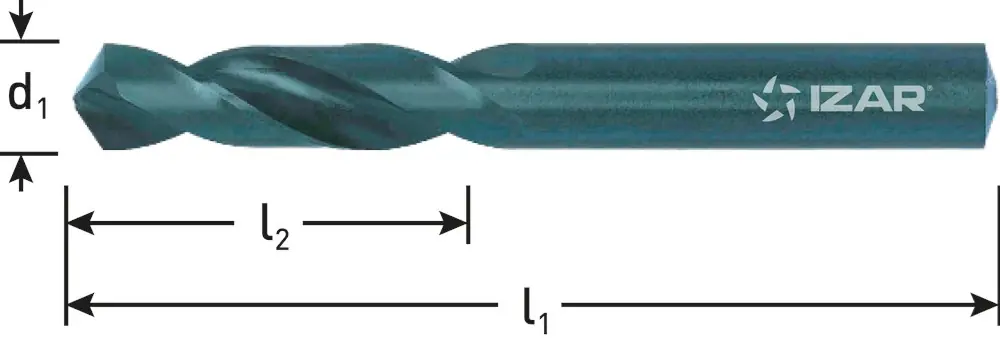IZAR HSS-G PLAATWERKBOOR, DIN 1897, TYPE N, ø3,8