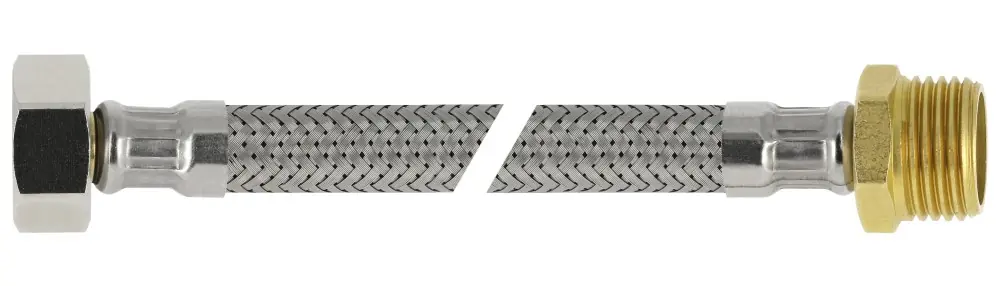 BONFIX RVS FLEX. AANSLUITLEIDING 35CM 1/2" BI. X 1/2" BU.