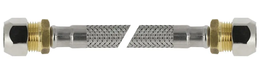 BONFIX RVS FLEX. AANSLUITLEIDING 50CM 12MM X 10MM KNEL