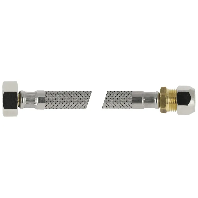 BONFIX RVS FLEX. AANSLUITLEIDING 50CM 3/8" BI.X 15MM KNEL