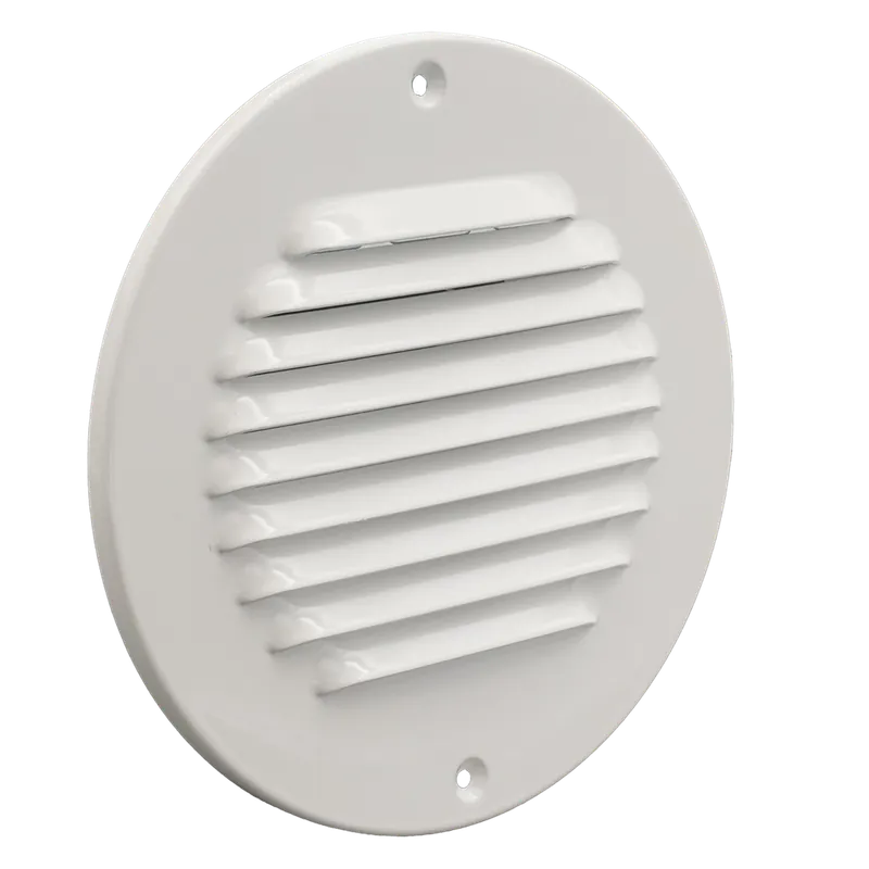 SCHOEPENROOSTER, ROND, ALUMINIUM - WIT, RAL 9010 - LUCHTDOORLAAT 43