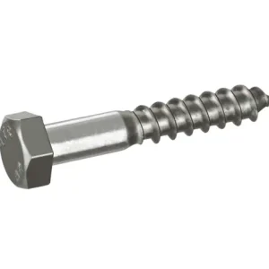HOUTDRAADBOUT RVS-A2 SW-17 DIN571 10X100