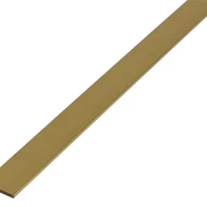 PLATTE STANG MESSING 10X2 1 METER