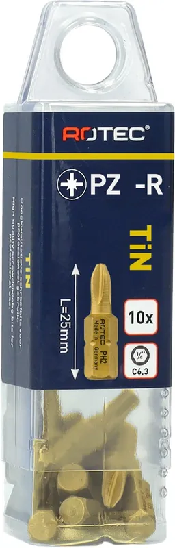 SCHROEFBIT TIN, C6.3, PZ 2RX25, GEREDUCEERD