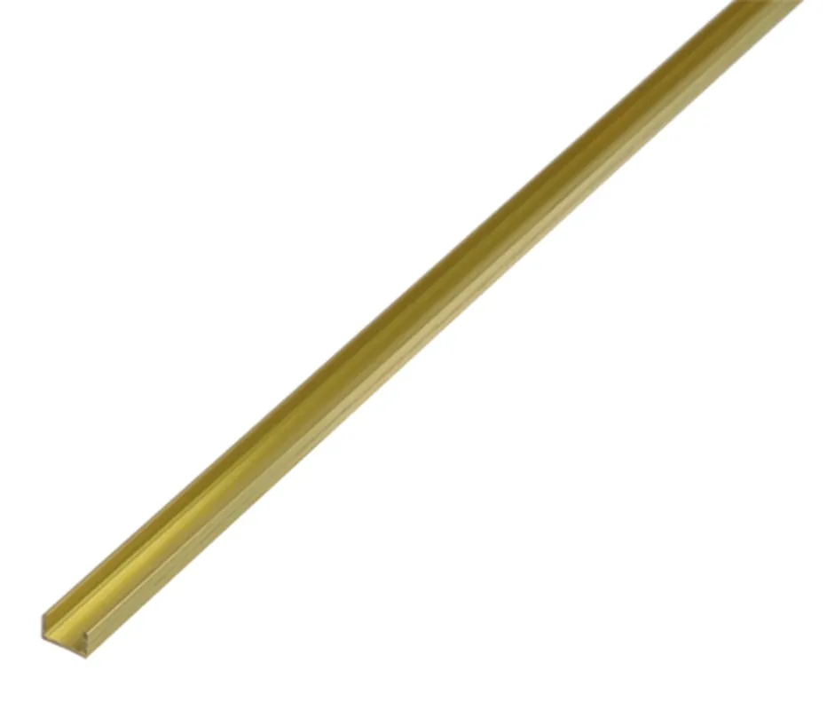 U PROFIEL MESSING 6X6X6X 1 MM 1 METER