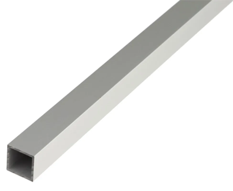 ALUMINIUM VIERKANTE BUIS ZILVER 10 X 10 X 1 1METER