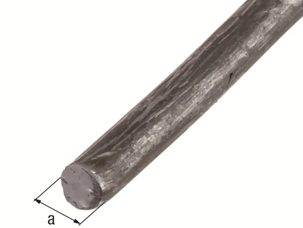 RONDE STANG STAAL RUW, Ø8/2M