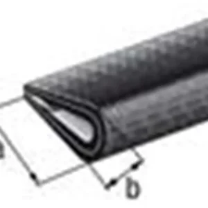 KANTBESCH.PROF.PVC ZWART10X7/1,5M